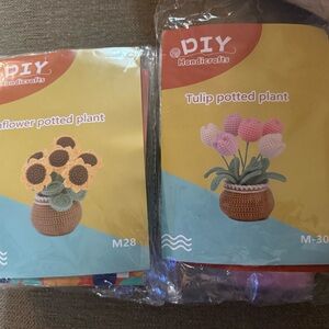 DIY Handcrafts Sunflower and Tulip Potted Plant Kits